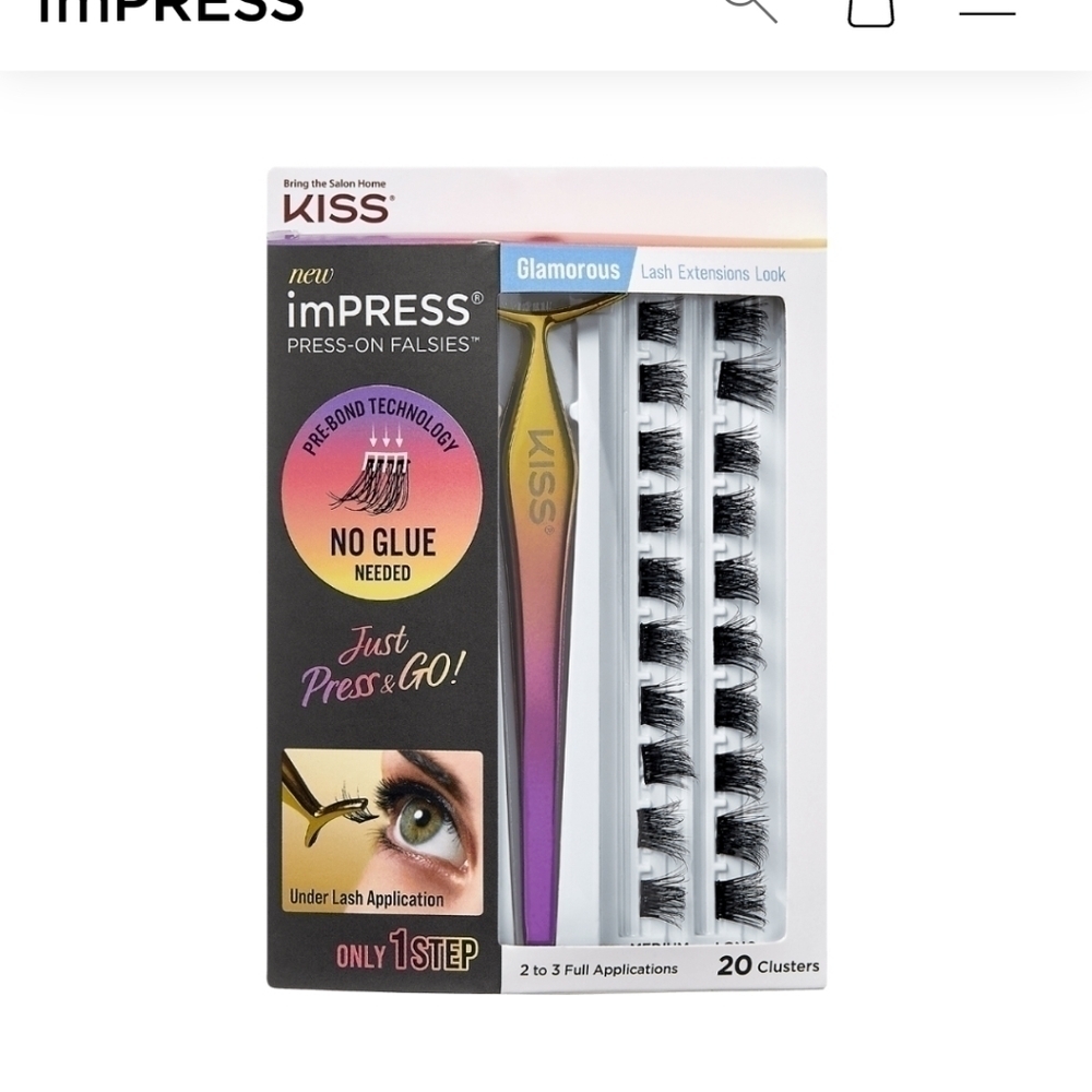 Impress false eyelashe extensions NWOT and 1 pair